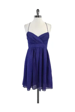 Shoshanna - Purple Spotted Silk Dress Sz 6