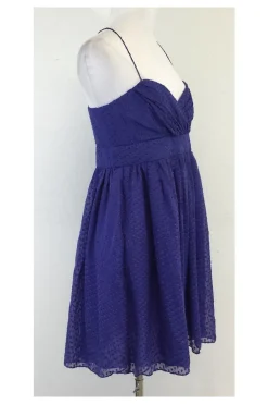 Shoshanna - Purple Spotted Silk Dress Sz 6