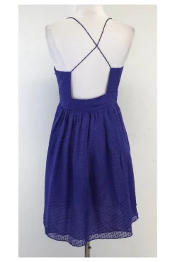 Shoshanna - Purple Spotted Silk Dress Sz 6