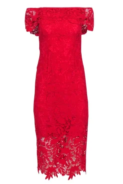 Shoshanna - Red Lace Off The Shoulder Dress Sz 0
