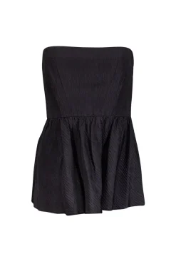 Shoshanna - Strapless Black Peplum Blouse Sz 8