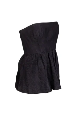 Shoshanna - Strapless Black Peplum Blouse Sz 8