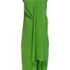 Sies Marjan - Green Silk Cap Sleeve Layered Front Dress Sz M