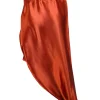 Sies Marjan - Orange Silk Asymmetrical Draped Top Sz 2