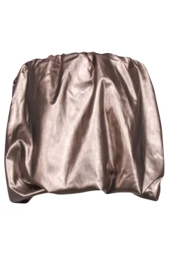 4SI3NNA - Rose Gold Faux Leather Tube Top Sz XL