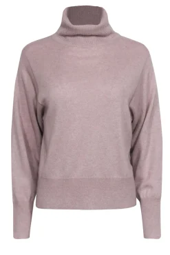 Skull Cashmere - Light Mauve Cashmere Turtleneck Sweater w/ Back Skull Graphic Sz XS