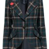 Smythe - Green, Red, & Blue Plaid Wool Blend Blazer Sz 10