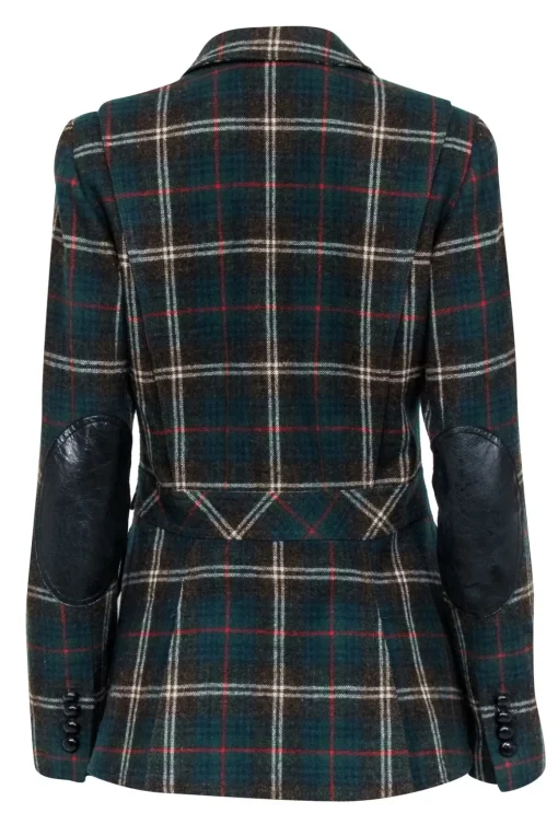 Smythe - Green, Red, & Blue Plaid Wool Blend Blazer Sz 10