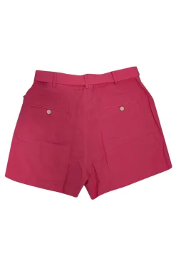 Solid & Striped - Fuchsia Linen Blend Belted Shorts Sz L