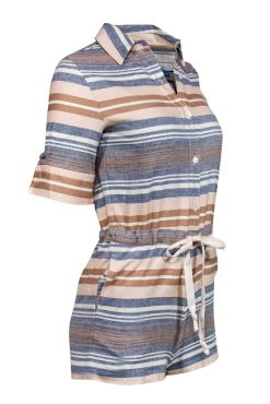 Solid & Striped - Pink, Blue & White Striped Button-Up Romper Sz XS