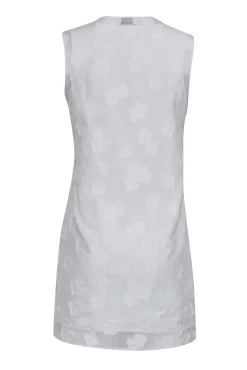 Sonia Rykiel - White Sleeveless 3D Floral Shift Dress Sz S