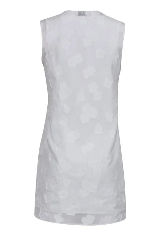 Sonia Rykiel - White Sleeveless 3D Floral Shift Dress Sz S