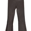 SPRWMN - Grey "Crop Flare Leather Legging" Pants Sz S