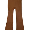 SPRWMN - Tan "Crop Flare Leather Legging" Pants Sz S