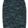 St. John - Black & Blue Textured Tweed Pencil Skirt Sz 6