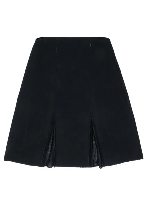 St. John - Black Knit A-Line Skirt w/ Sequin Details Sz 4