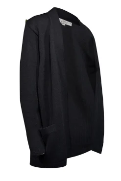 St. John - Black Knit Cardigan w/ Gold Buttons Sz P