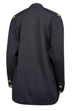 St. John - Black Knit Cardigan w/ Gold Buttons Sz P