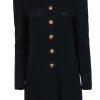 St. John - Black Knit Decorative Button Jacket Sz M