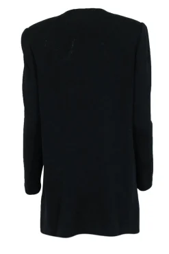 St. John - Black Knit Decorative Button Jacket Sz M