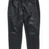 St. John - Black Leather Tapered Pants Sz 6