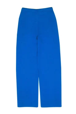 St. John - Blue Wide Leg Knit Trousers Sz S
