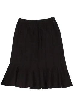 St. John - Brown Flared Knit Skirt Sz 2