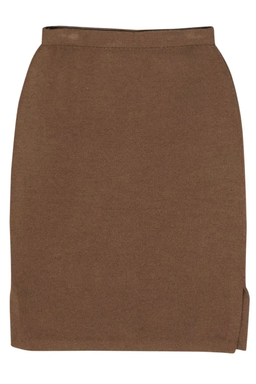 St. John - Brown Knit Pencil Skirt Sz 4