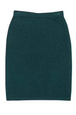 St. John - Emerelad Green Wool Blend Pencil Skirt Sz S