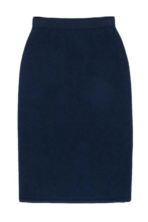 St. John - Navy Knit Midi Skirt Sz 6