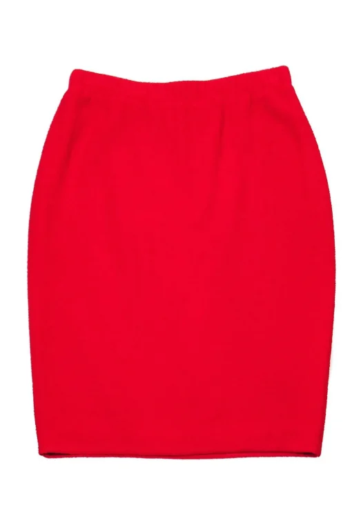 St. John - Red Tweed Skirt Sz 8