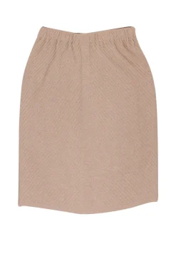 St. John - Tan Ribbed Knit Pencil Skirt Sz 4
