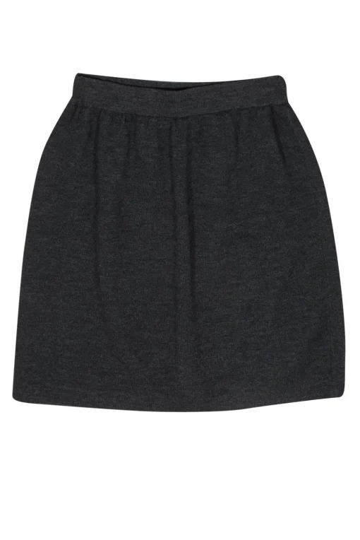St. John Collection - Charcoal Grey Knit Skirt Sz 6