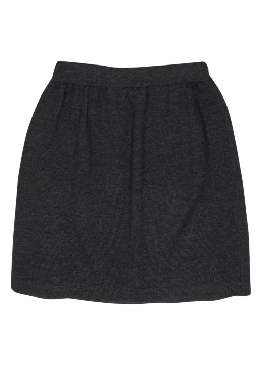 St. John Collection - Charcoal Grey Knit Skirt Sz 6