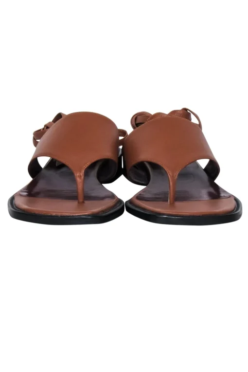 Staud - Tan Square Toe Strappy Sandals Sz 9