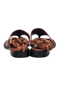 Staud - Tan Square Toe Strappy Sandals Sz 9