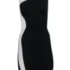 Stella McCartney - Black & White Curvy Colorblock Midi Dress Sz 0/2