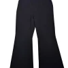 Stella McCartney - Black Knit Fold Over Waist Wide Leg Pants Sz 12