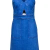 Stella McCartney - Light Blue Denim Keyhole Cutout Sundress w/ Pockets Sz 8