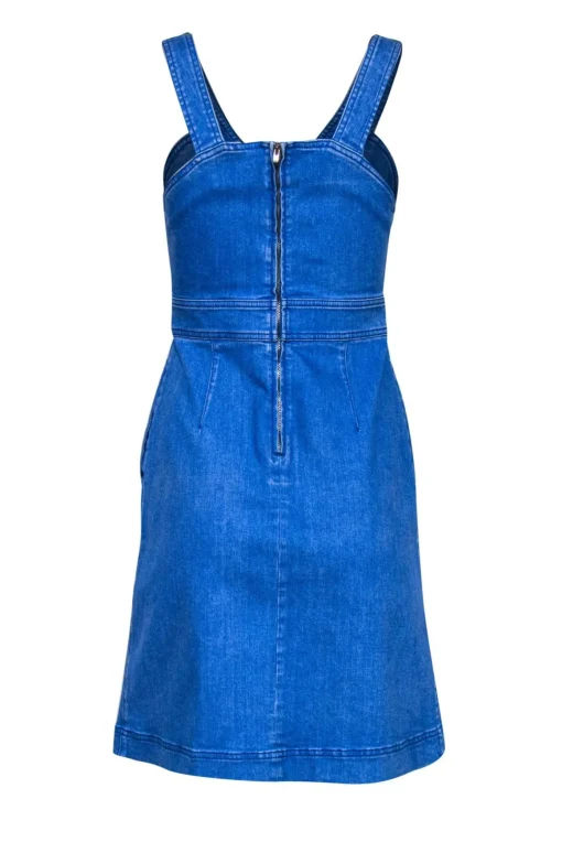 Stella McCartney - Light Blue Denim Keyhole Cutout Sundress w/ Pockets Sz 8