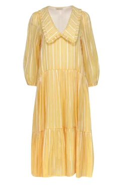 Stella Nova - Yellow Stripped Peter Pan Collar Dress Sz 2