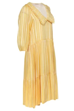 Stella Nova - Yellow Stripped Peter Pan Collar Dress Sz 2