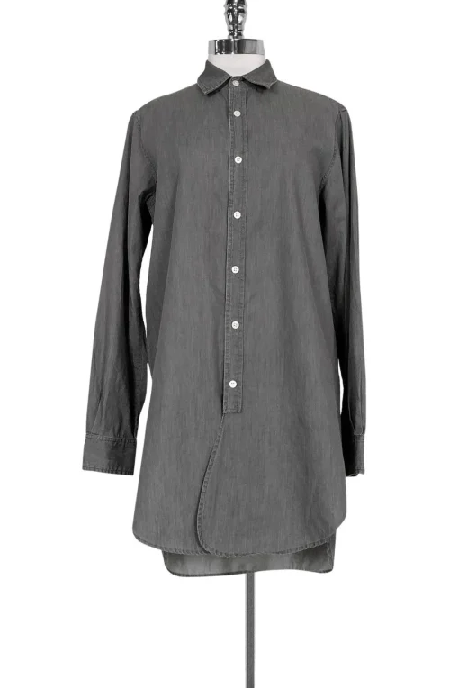 Steven Alan - Grey Cotton Shirt Dress Sz S