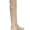 Stuart Weitzman - Beige Suede Over The Knee Tall Boots Sz 7