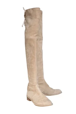 Stuart Weitzman - Beige Suede Over The Knee Tall Boots Sz 7