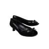 Stuart Weitzman - Black & Brown Peep Toe Heels Sz 8.5