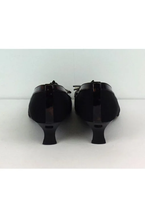 Stuart Weitzman - Black & Brown Peep Toe Heels Sz 8.5