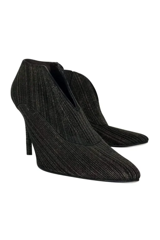 Stuart Weitzman - Black & Silver Ankle Booties Sz 10.5