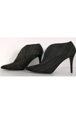Stuart Weitzman - Black & Silver Ankle Booties Sz 10.5