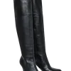 Stuart Weitzman - Black Leather Platform Stiletto Boots Sz 8.5